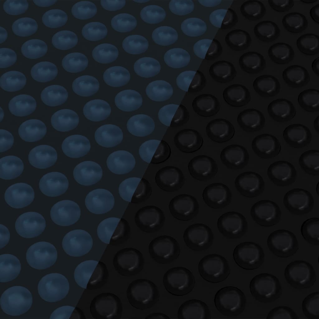 vidaXL Cubierta solar de piscina PE flotante negro y azul 1000x600cm
