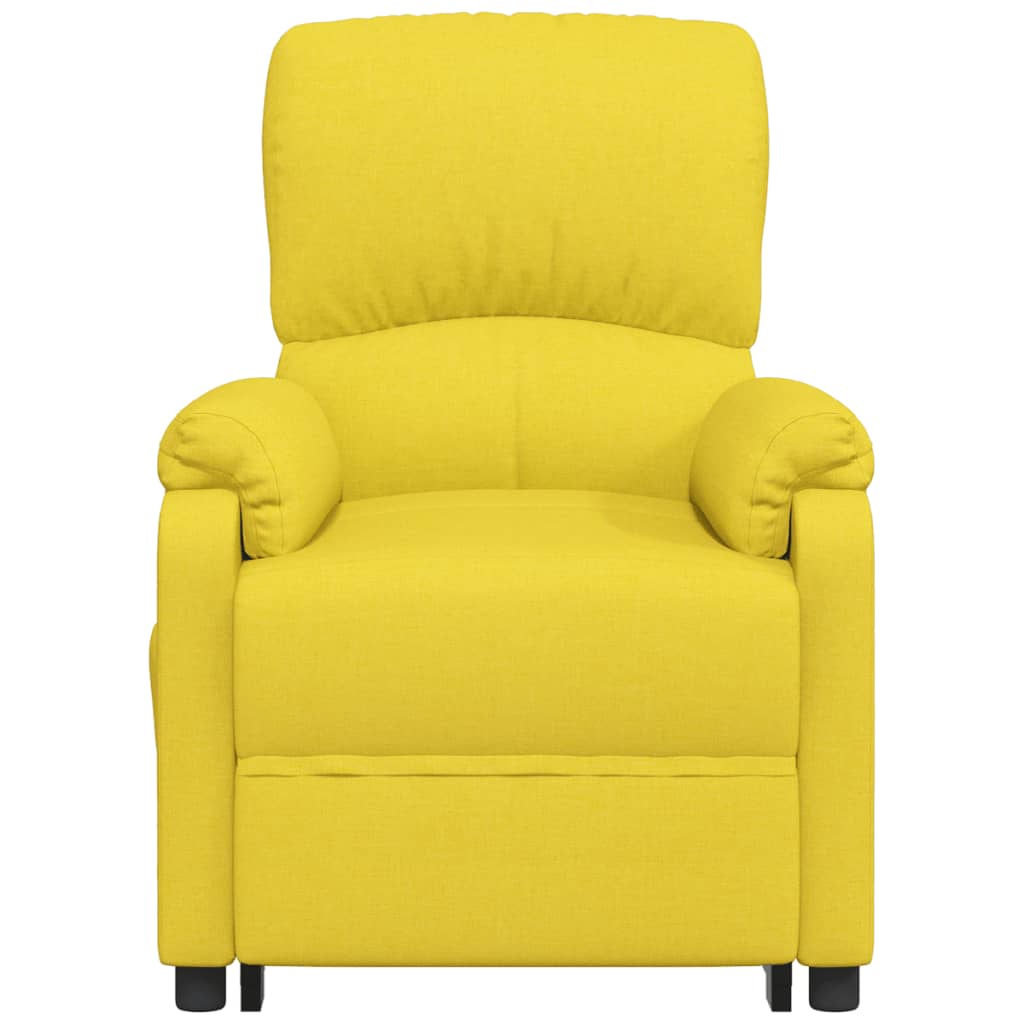 vidaXL Sillón reclinable levantapersonas de tela amarillo