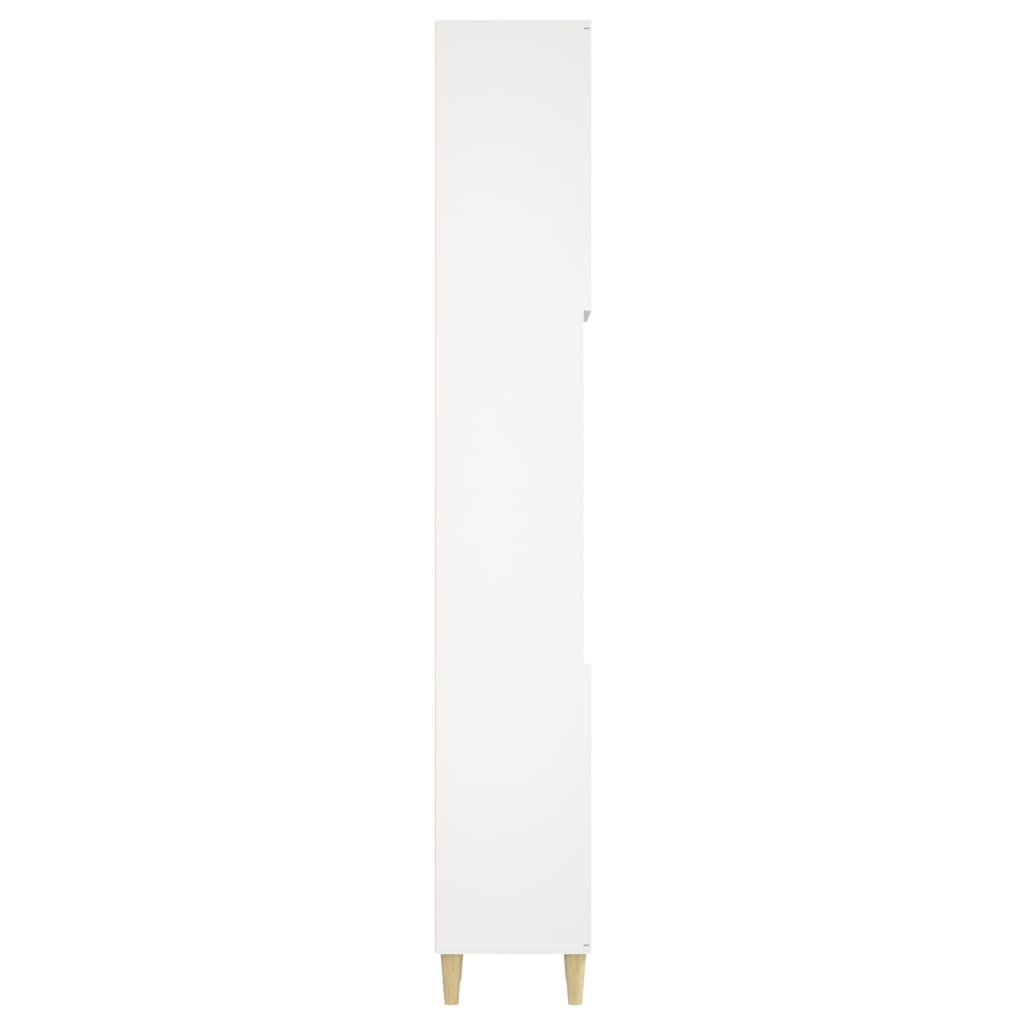 vidaXL Armario de baño madera contrachapada blanco 30x30x190 cm