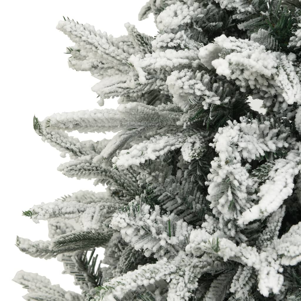 vidaXL Árbol de Navidad con LED bolas y nieve flocada 180 cm PVC y PE