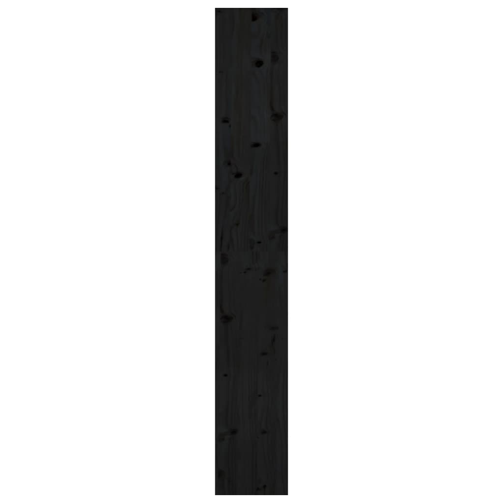 vidaXL Estantería/divisor de espacios madera pino negro 80x30x199,5 cm