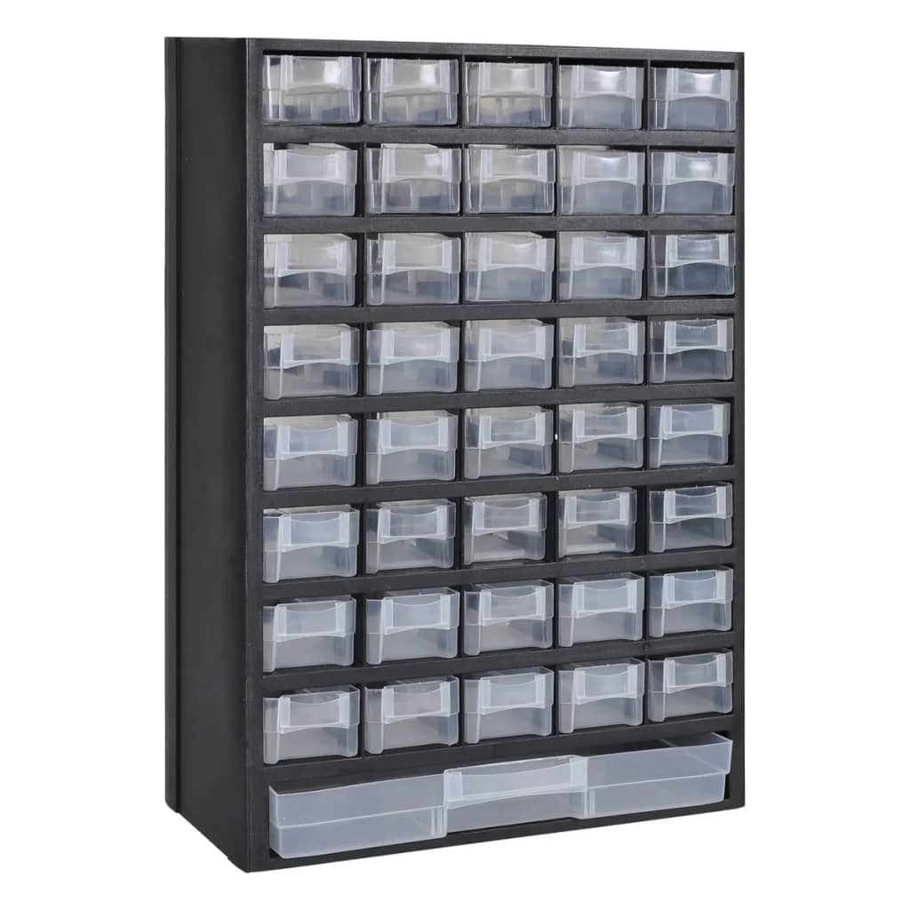 vidaXL Armario almacenaje herramientas 41 cajones plástico 2 unidades