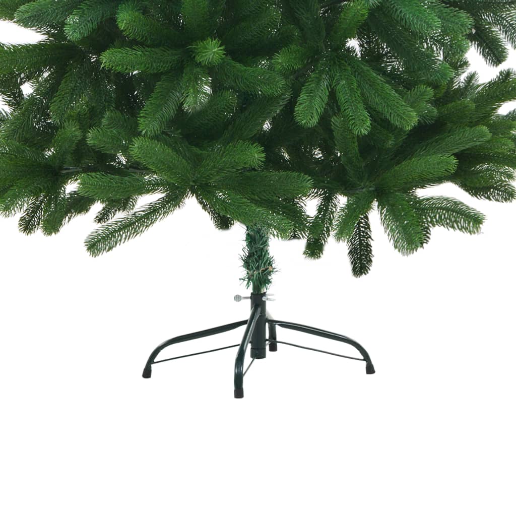 vidaXL Árbol de Navidad artificial preiluminado con luces verde 210 cm