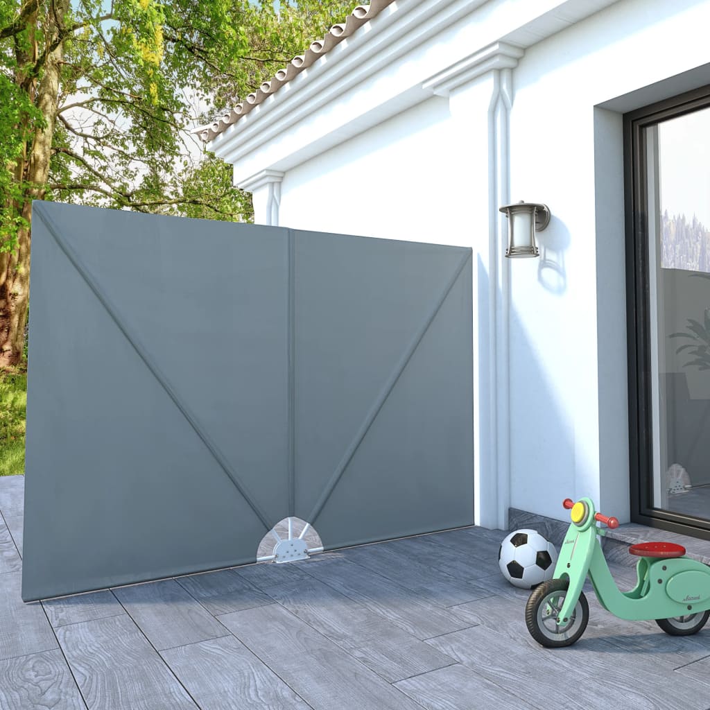 vidaXL Toldo lateral retráctil, persiana enrollable para ventana, pantalla  de privacidad plegable al aire libre para terraza, porche, jardín, terraza