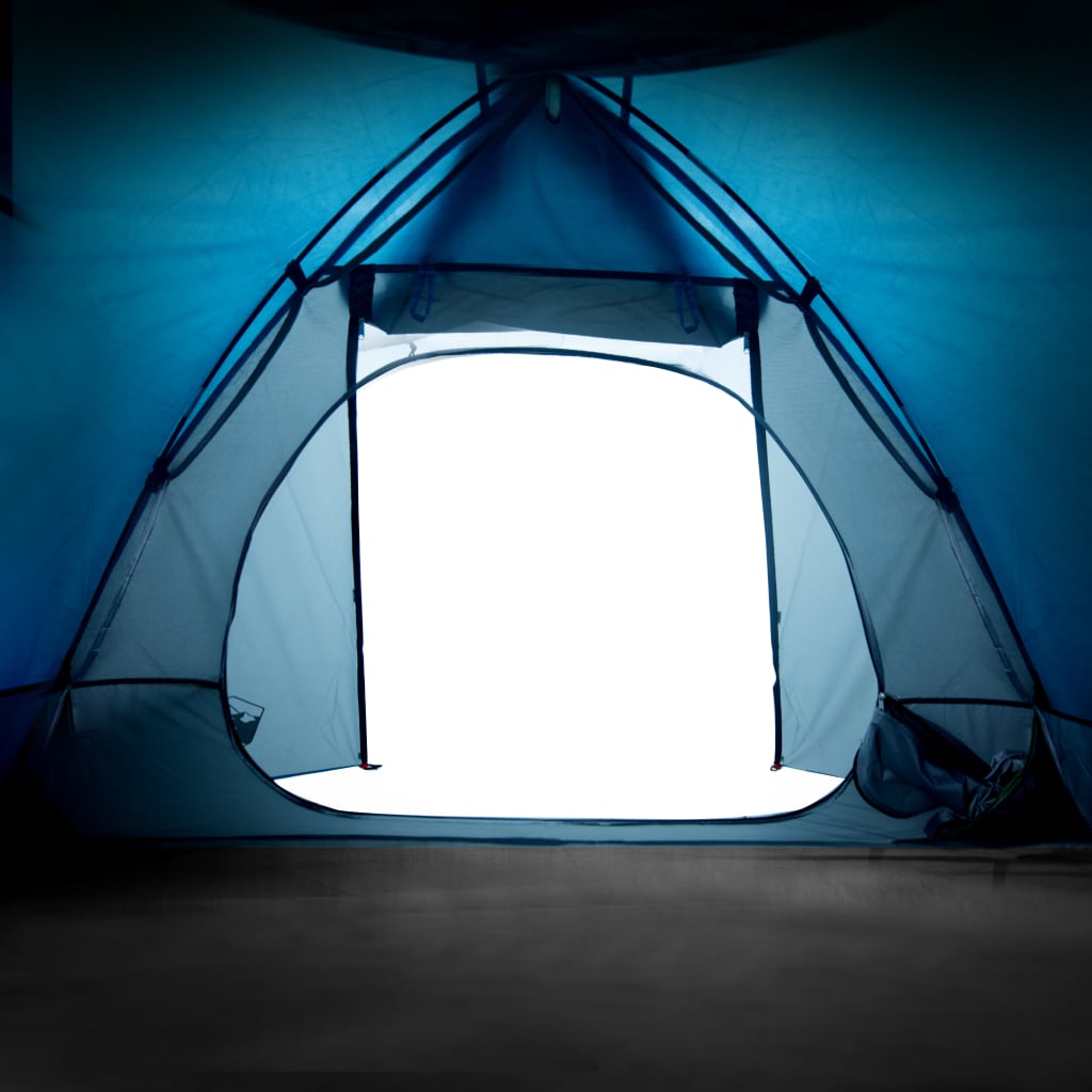 vidaXL Tienda de campaña iglú para 2 personas impermeable azul