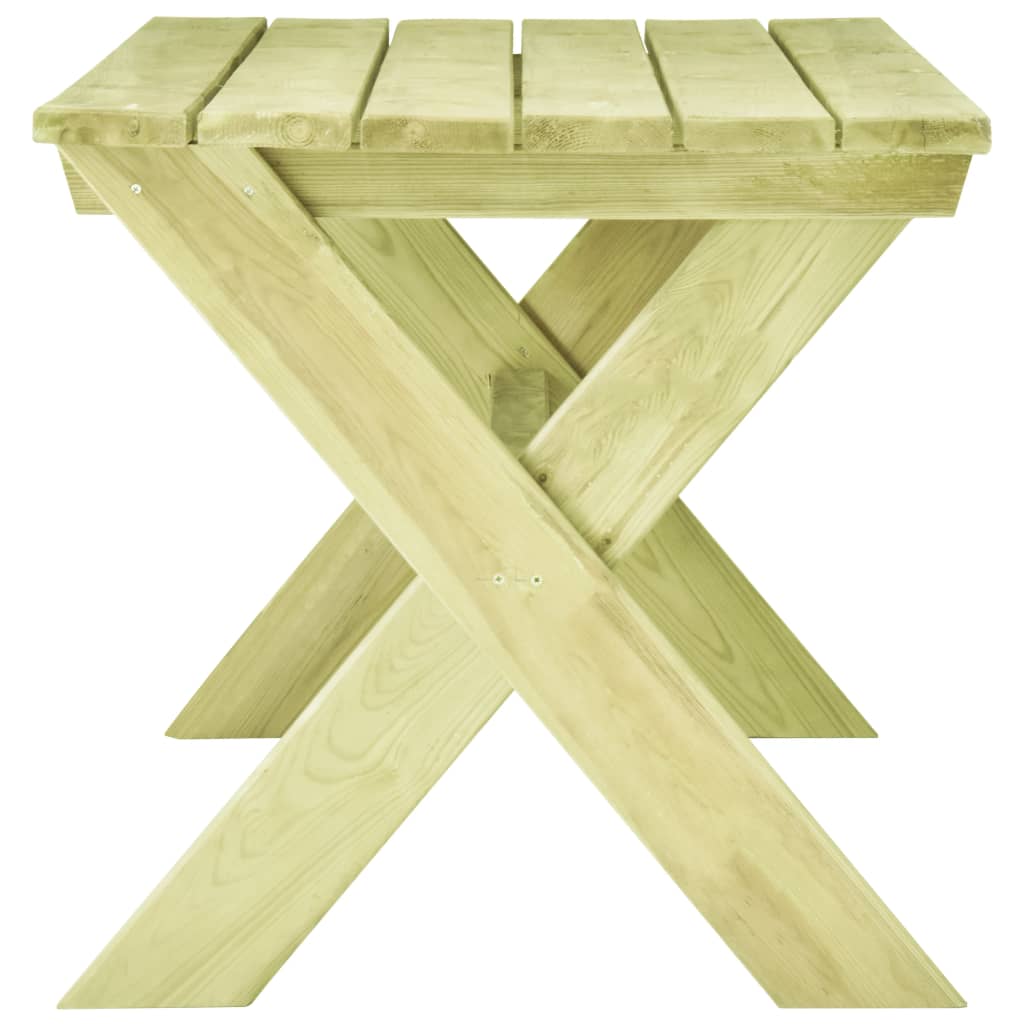 vidaXL Mesa de jardín de madera de pino impregnada 170x73x70 cm