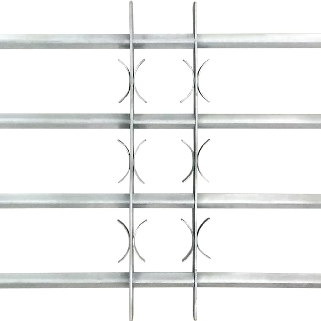 vidaXL Reja de seguridad ajustable ventana con 4 barras 700-1050 mm