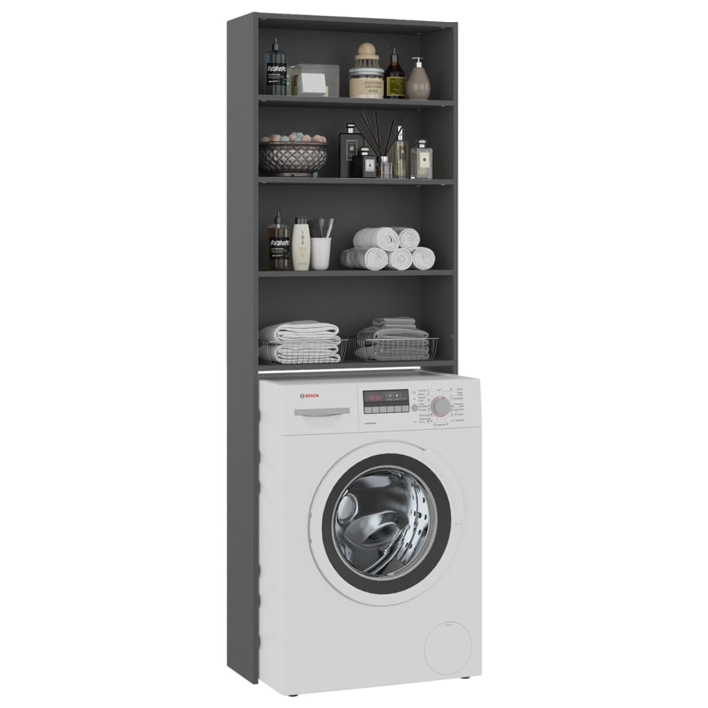 vidaXL Armario de lavadora gris 64x24x190 cm