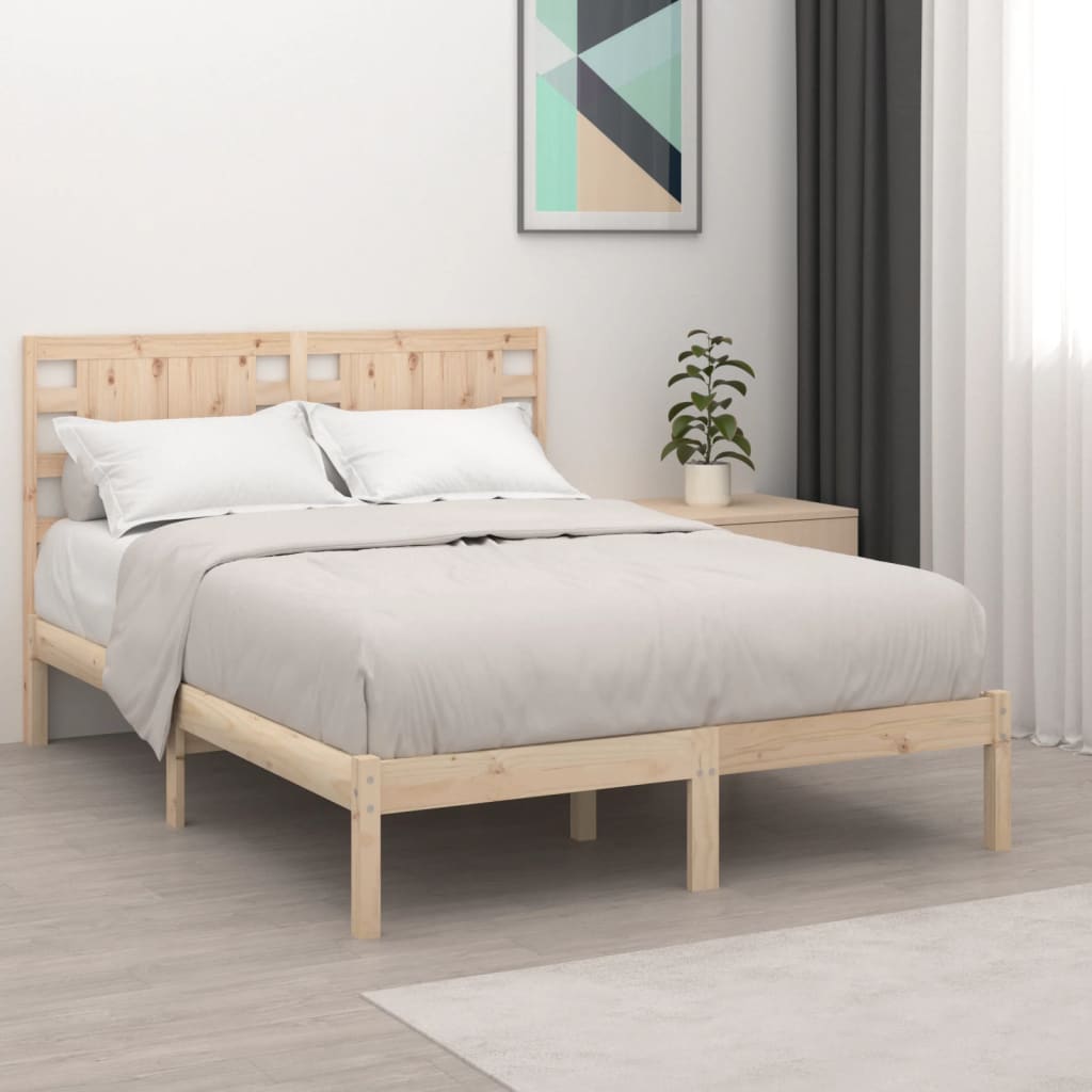 vidaXL Estructura de cama madera maciza 150x200 cm