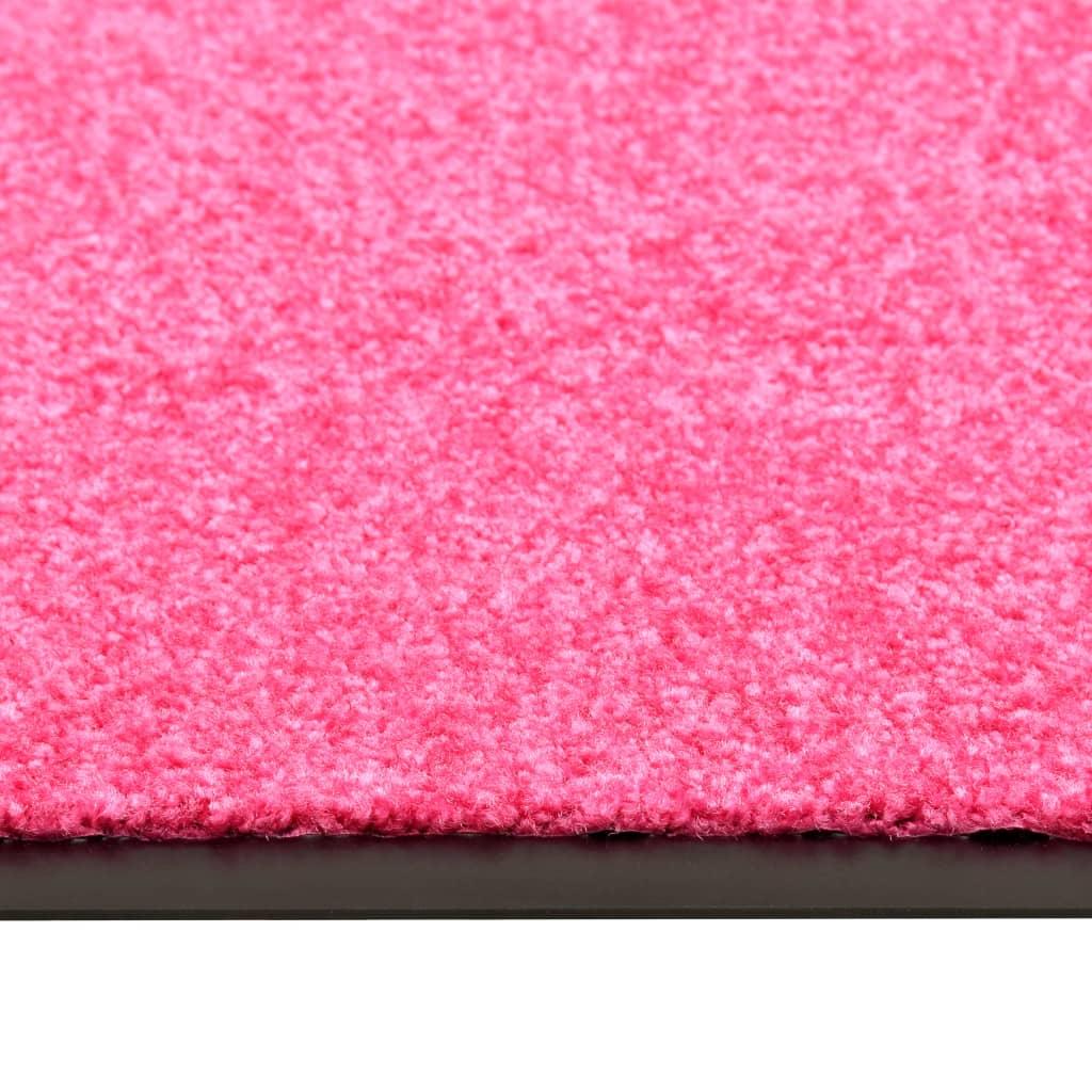 vidaXL Felpudo lavable rosa 40x60 cm