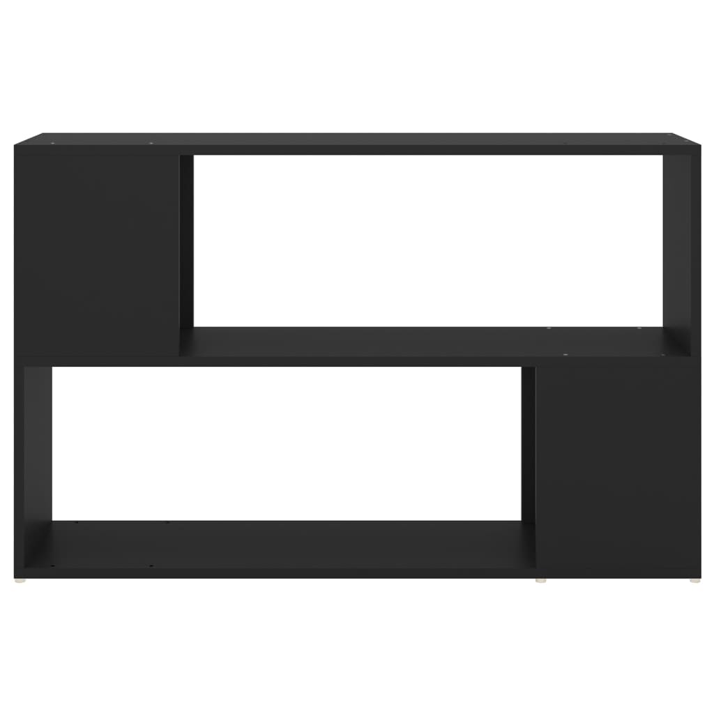vidaXL Librería de madera contrachapada negro 100x24x63 cm