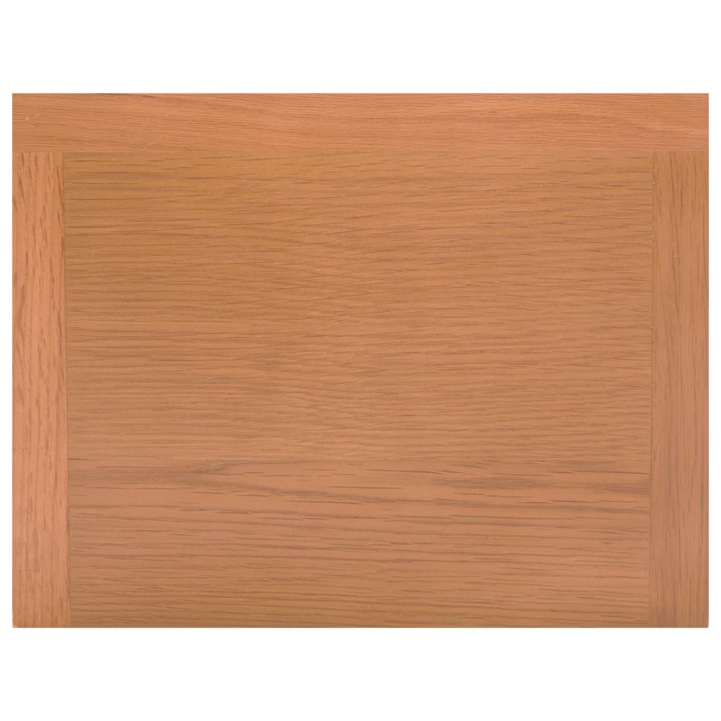 vidaXL Mesa revistero con cajón madera maciza de roble 35x27x55 cm