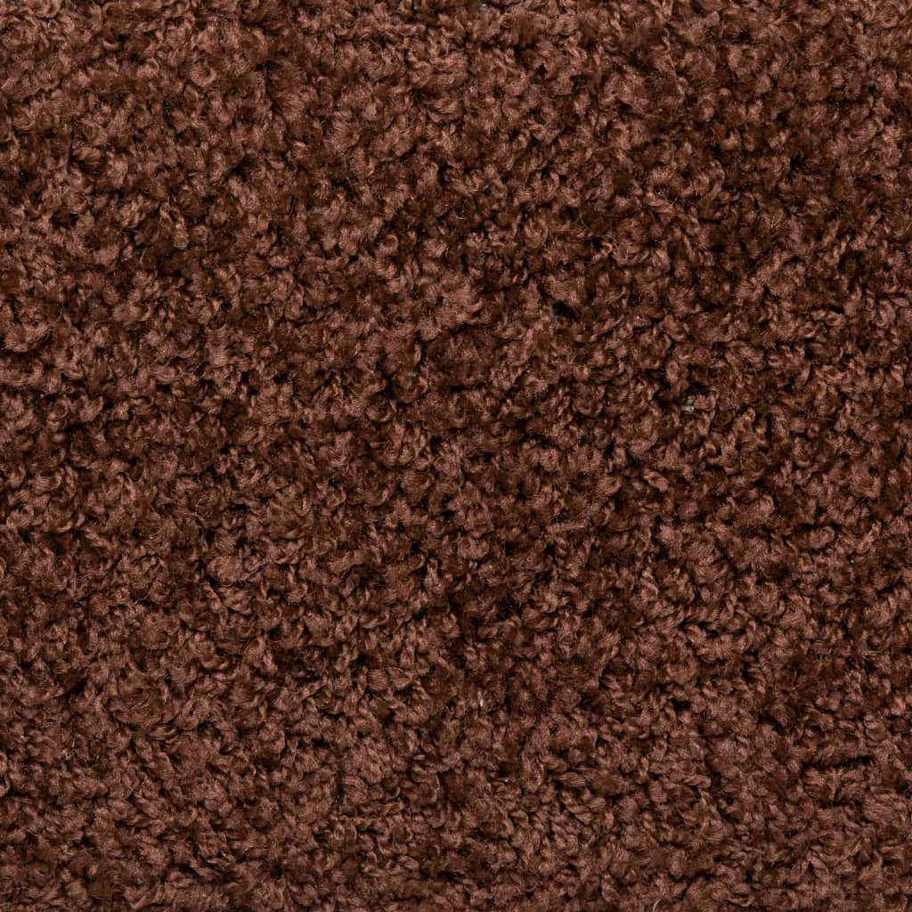 vidaXL Alfombras de peldaños de escalera 15 uds marrón 65x21x4 cm