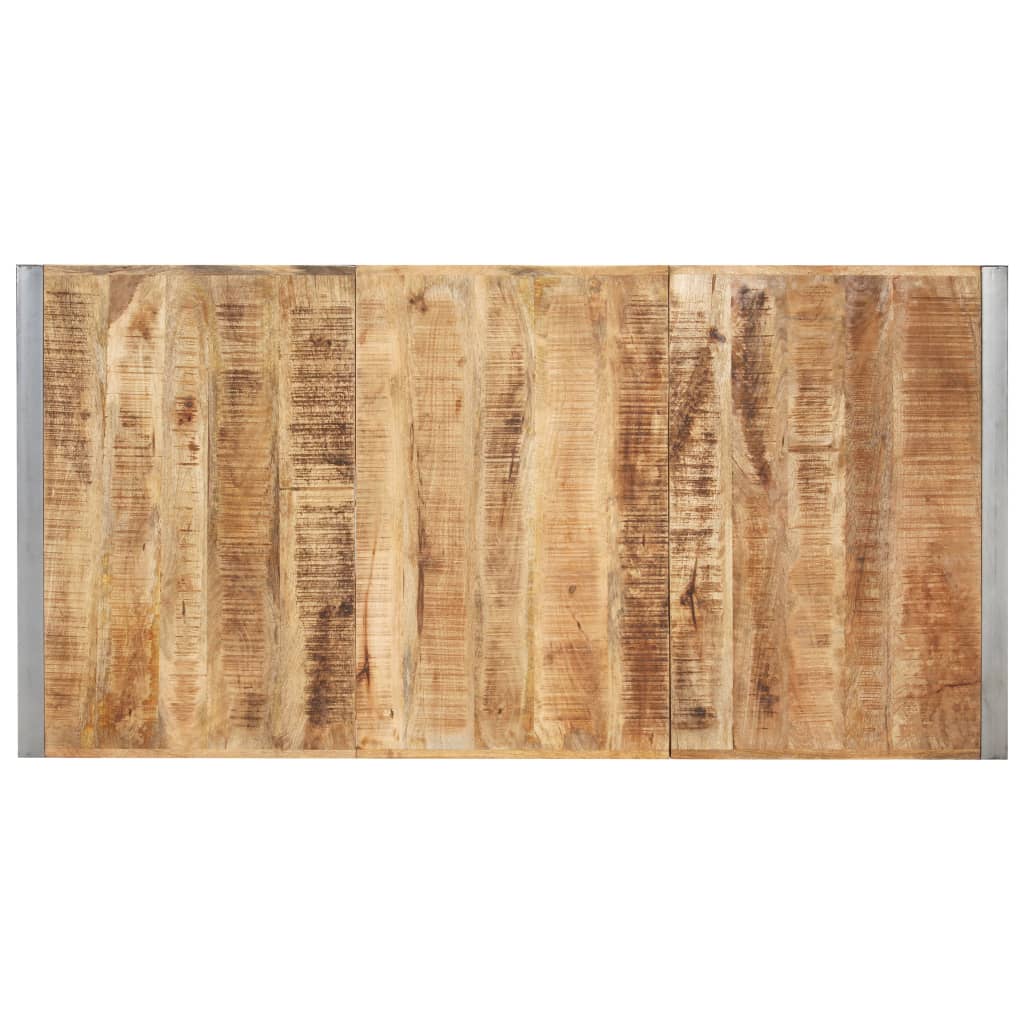 vidaXL Mesa de comedor madera maciza de mango rugosa 200x100x75 cm