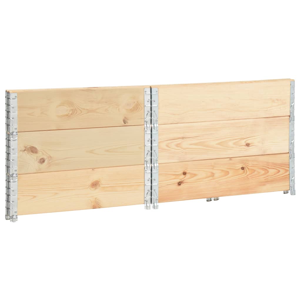 vidaXL Arriates de madera maciza de pino 3 unidades 100x100 cm