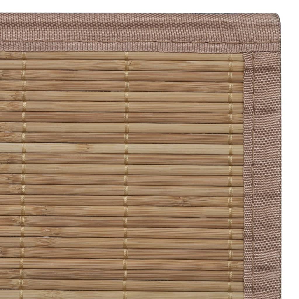 vidaXL Alfombra rectangular de bambú marrón 120 x 180 cm