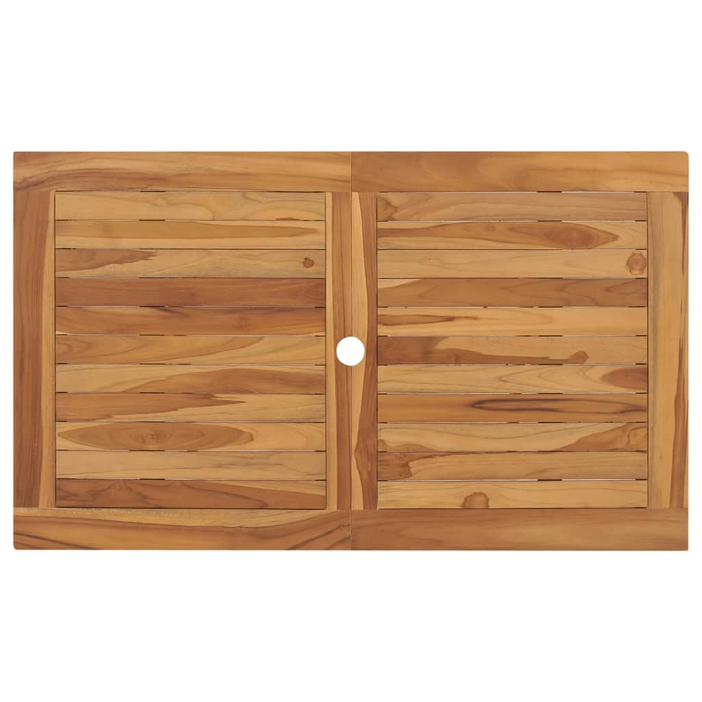 vidaXL Mesa plegable de jardín madera maciza de teca 120x70x75 cm