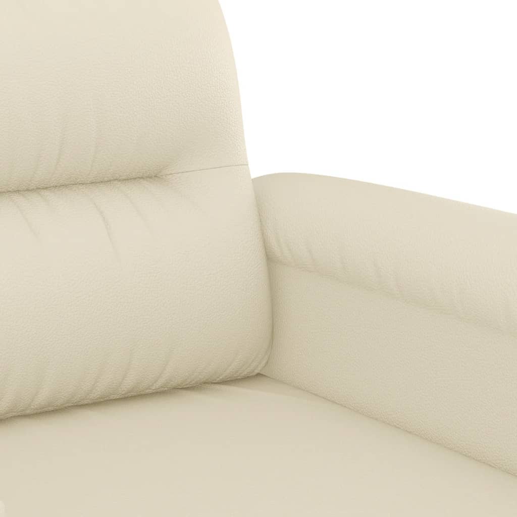 vidaXL Juego de sofás con cojines 2 piezas cuero sintético crema