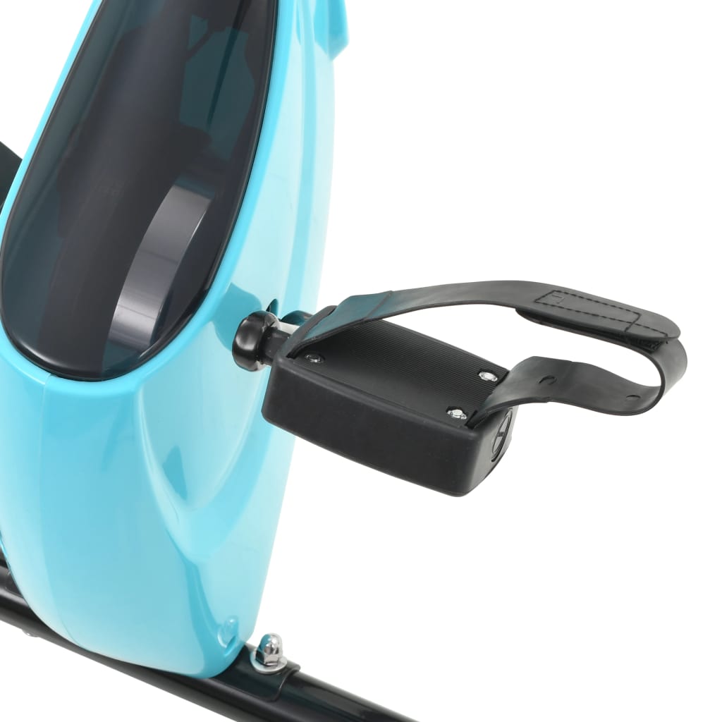 vidaXL Bicicleta estática magnética X con pulsómetro negra y azul