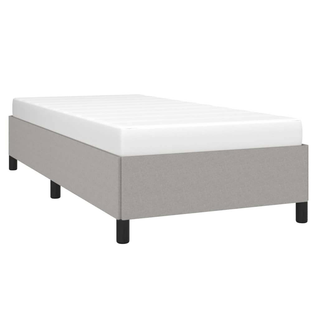 vidaXL Estructura de cama de tela gris claro 90x200 cm