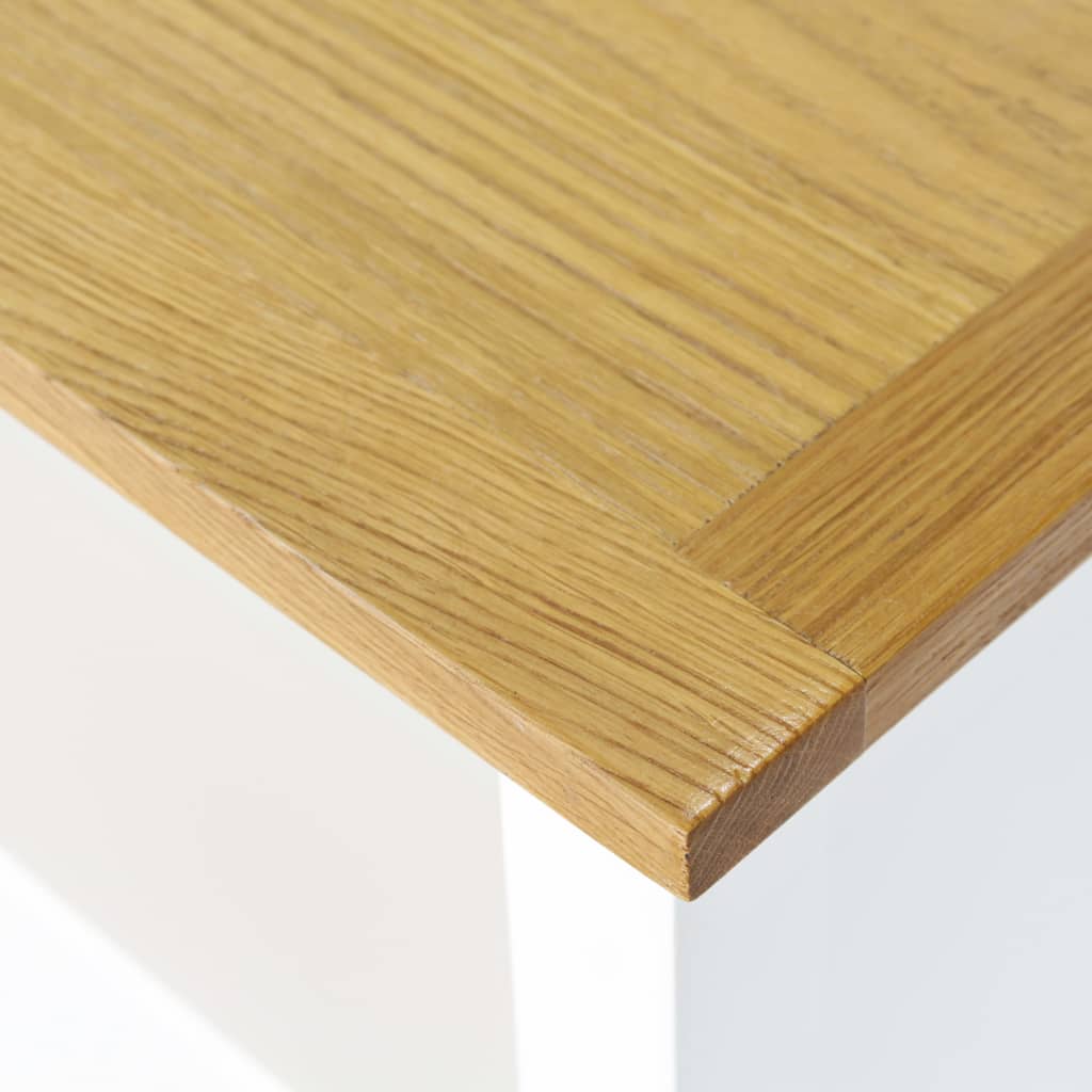 vidaXL Estantería de 6 niveles de madera maciza de roble 80x23x180 cm