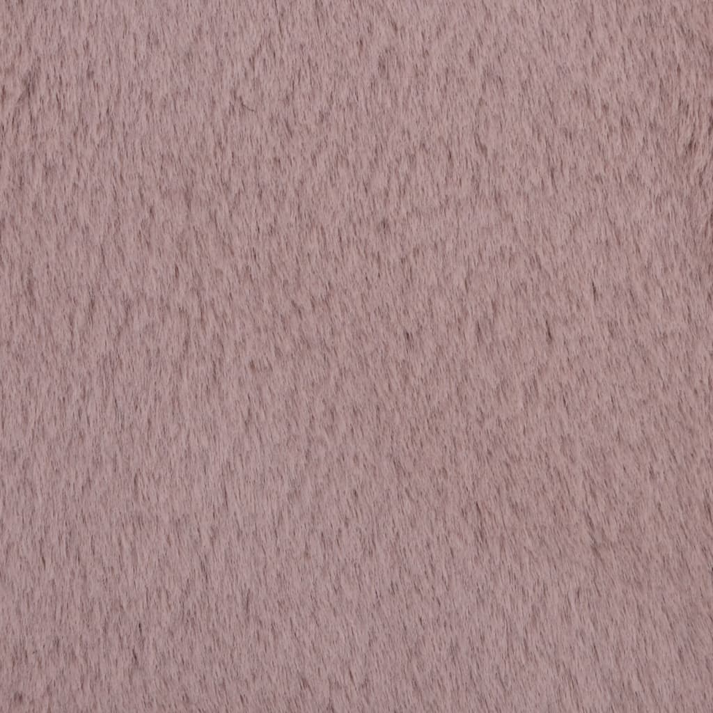 vidaXL Alfombra de pelo sintético de conejo rosa envejecido 200x300 cm