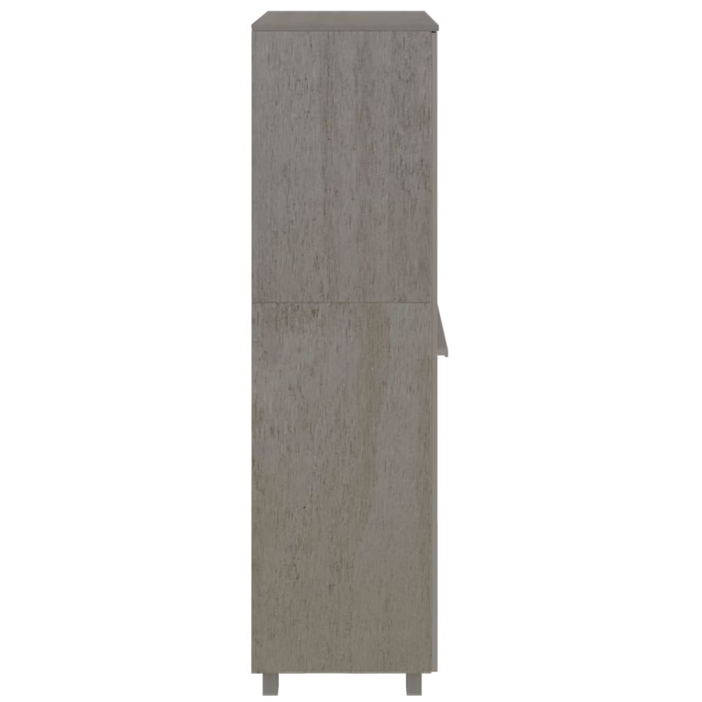 vidaXL Armario HAMAR madera maciza de pino gris claro 89x50x180 cm