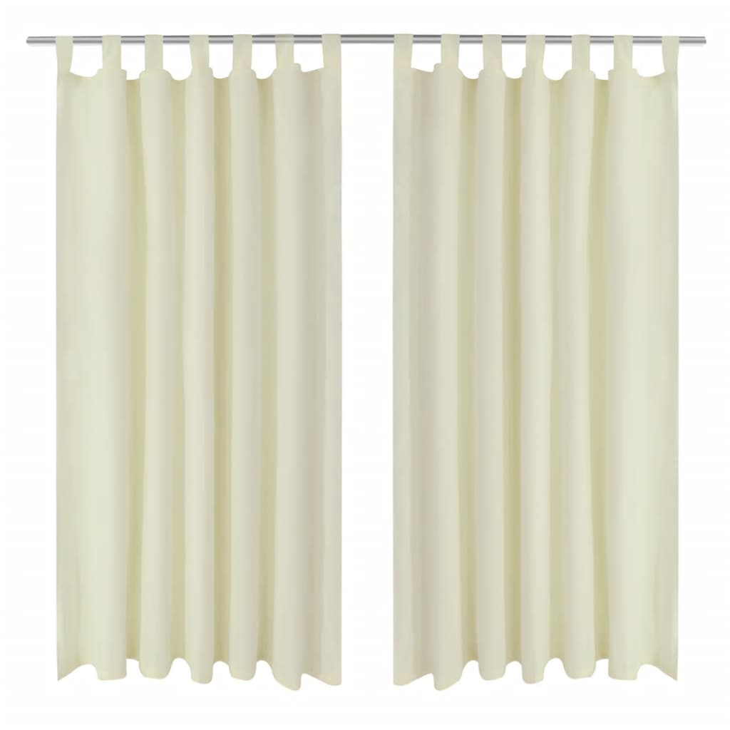 2 cortinas micro-satinadas con trabillas 140 x 245 cm