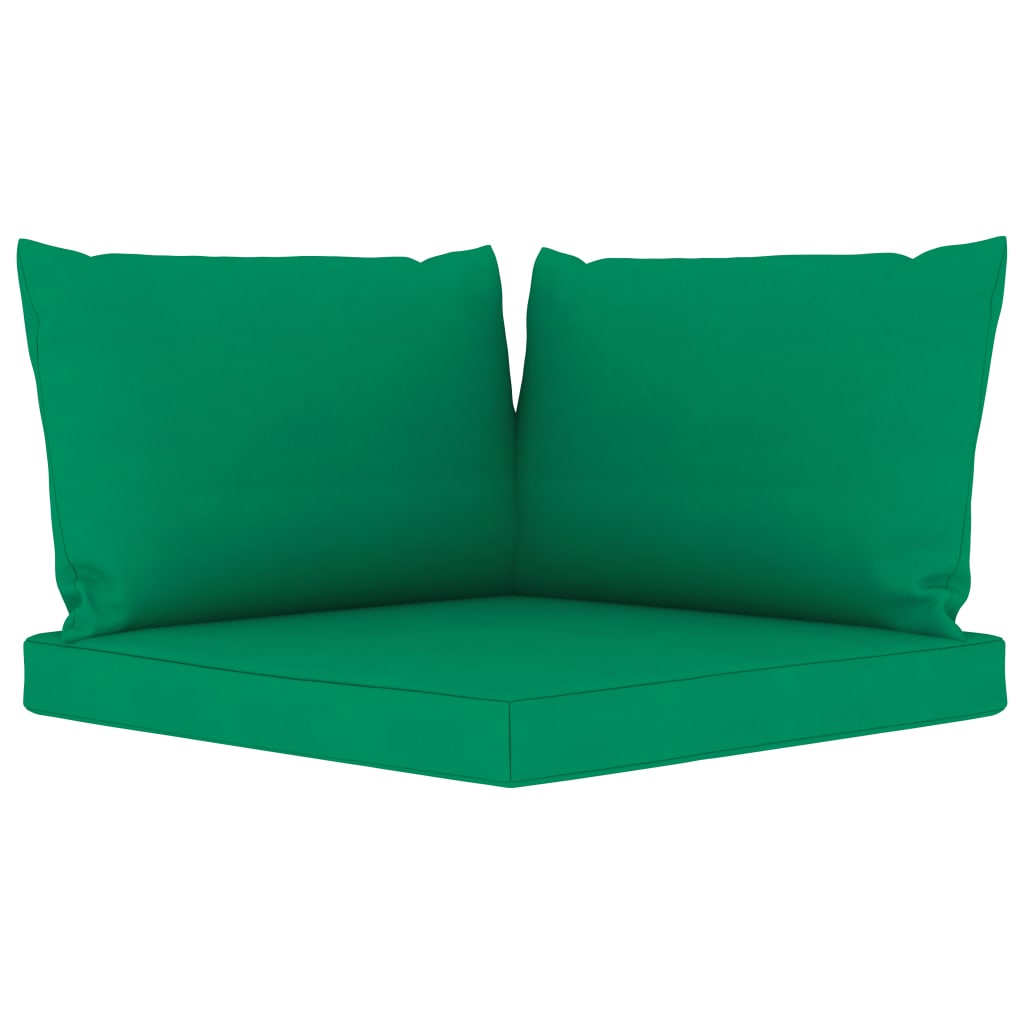 vidaXL Juego de muebles de jardín 9 piezas con cojines verde