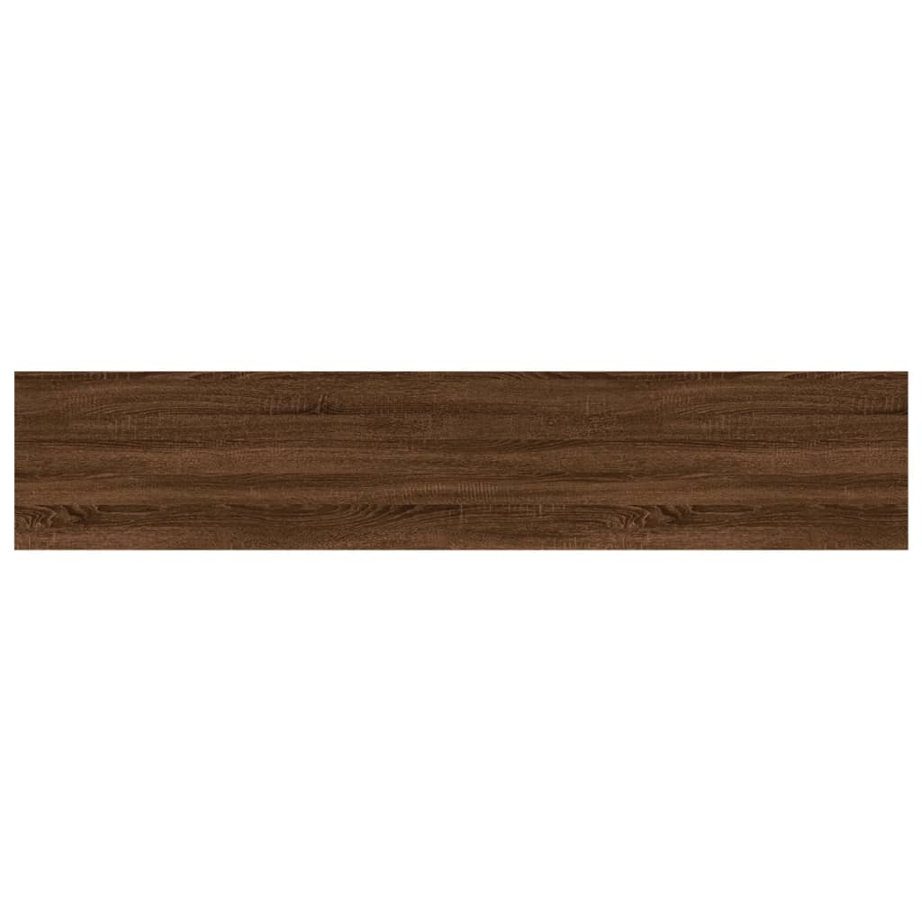 vidaXL Estantes pared 4 uds madera ingeniería marrón 100x20x1,5 cm