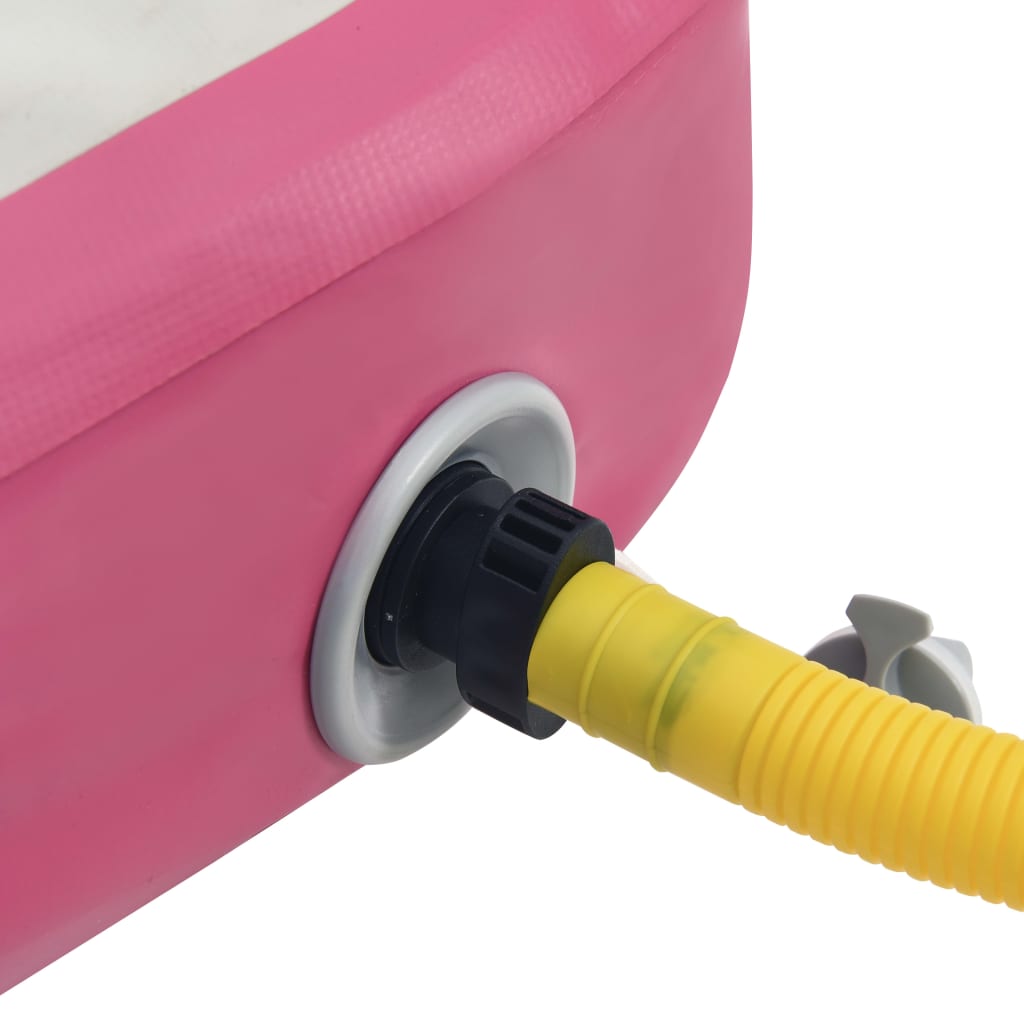 vidaXL Esterilla inflable de gimnasia con bomba PVC rosa 60x100x20 cm