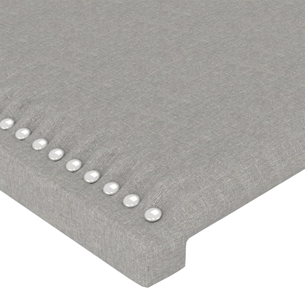 vidaXL Estructura de cama con cabecero de tela gris claro 140x200 cm