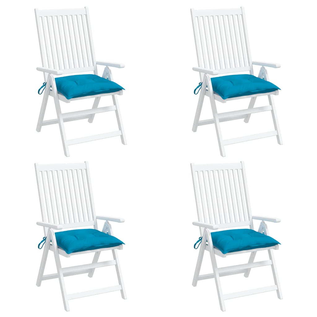 vidaXL Cojines de silla de jardín 4 uds tela Oxford azul 50x50x7 cm