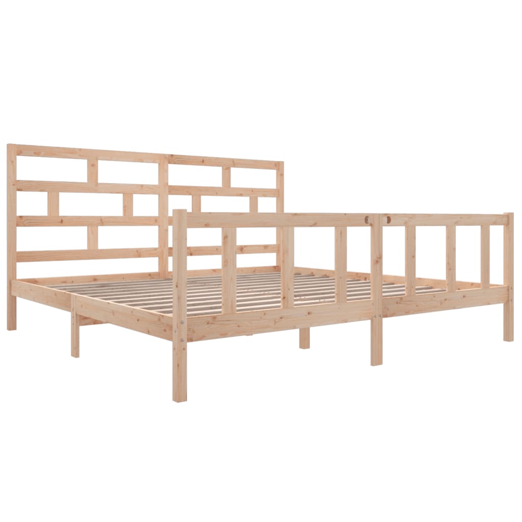 vidaXL Estructura de cama de madera maciza de pino 200x200 cm