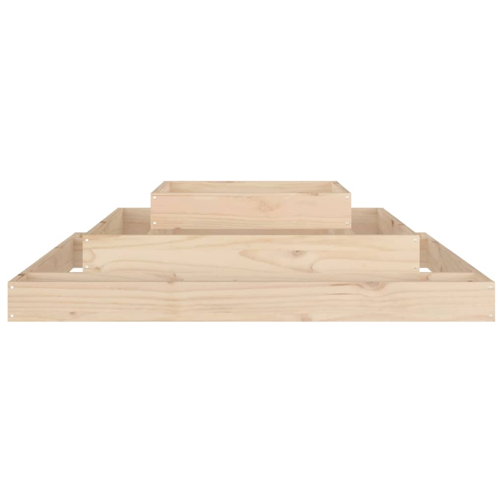 vidaXL Jardinera de madera maciza de pino 110x110x27 cm