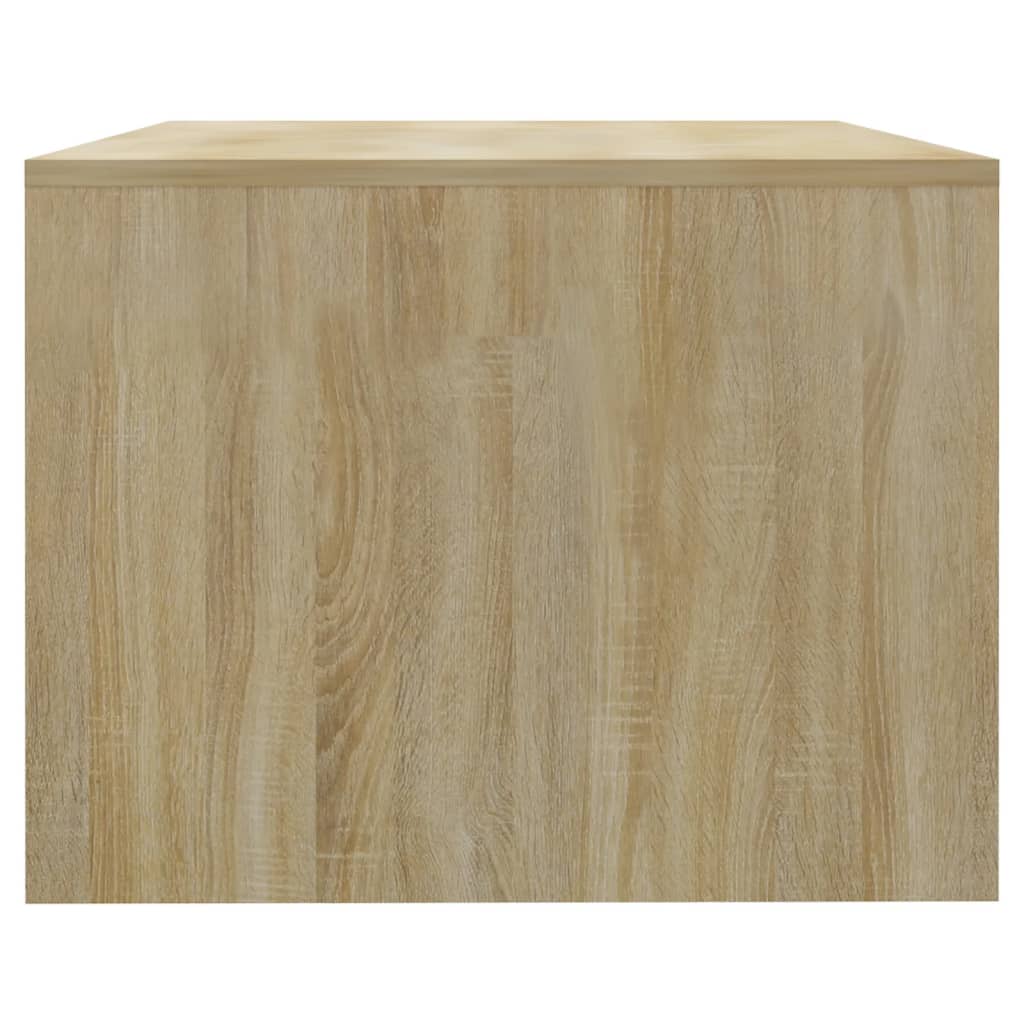 vidaXL Mesa de centro madera contrachapada blanco y Sonoma 102x55x45cm