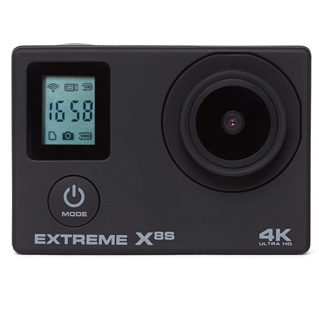 Nikkei Cámara de acción ExtremeX8S con RC 4K Wi-Fi 64 GB