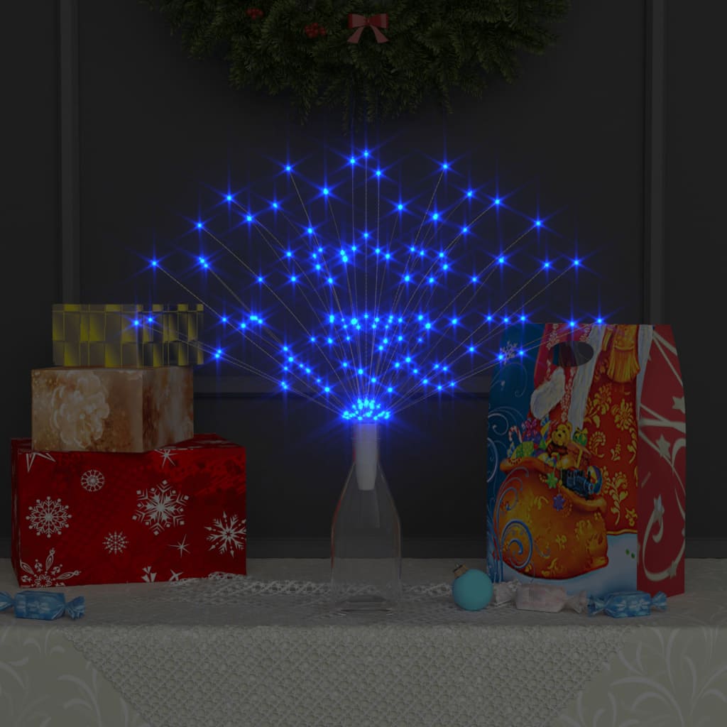 vidaXL Luces de petardo de navidad exterior azul 10 uds 1400 LED 20 cm