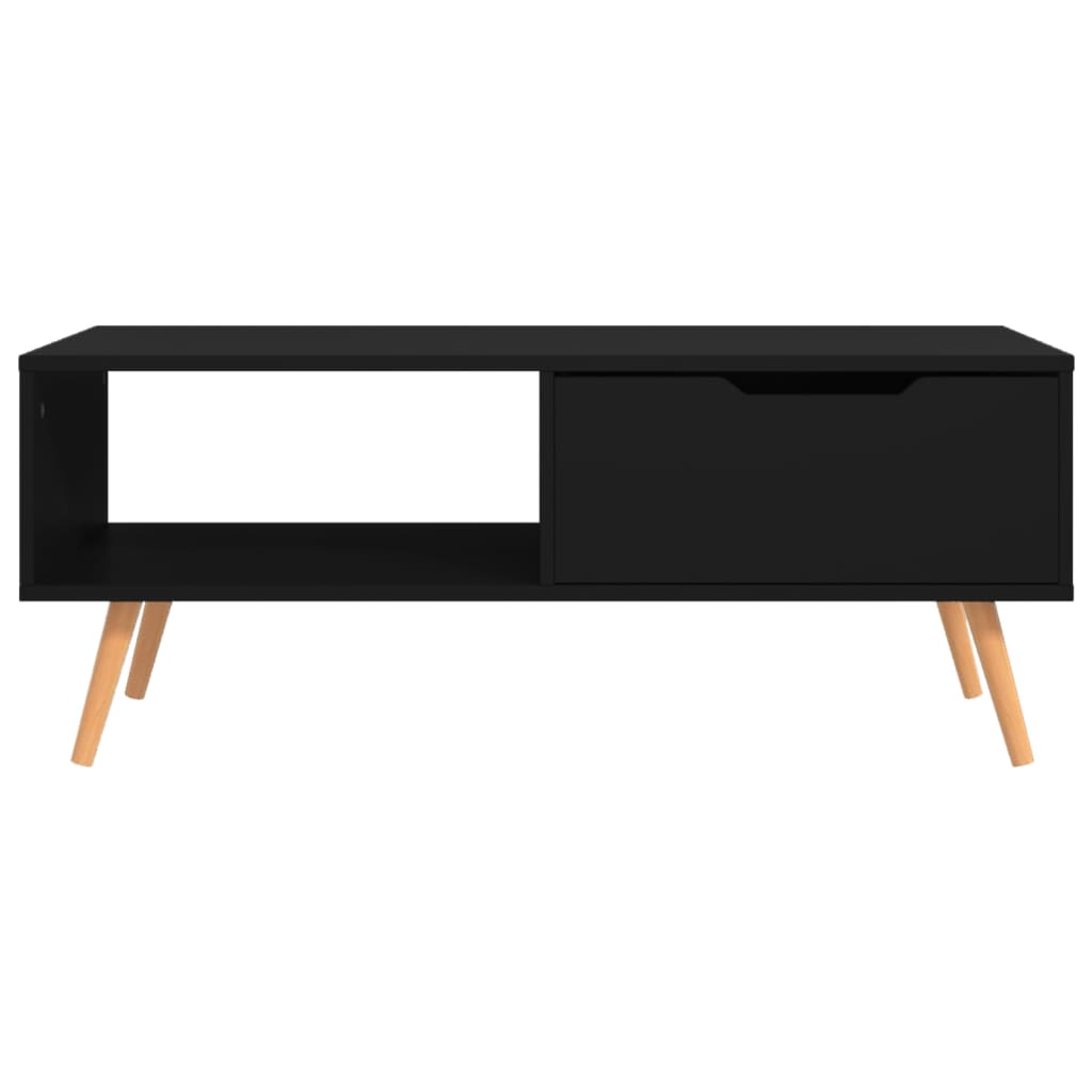 vidaXL Mueble de TV madera de ingeniería negro 100x49,5x43 cm