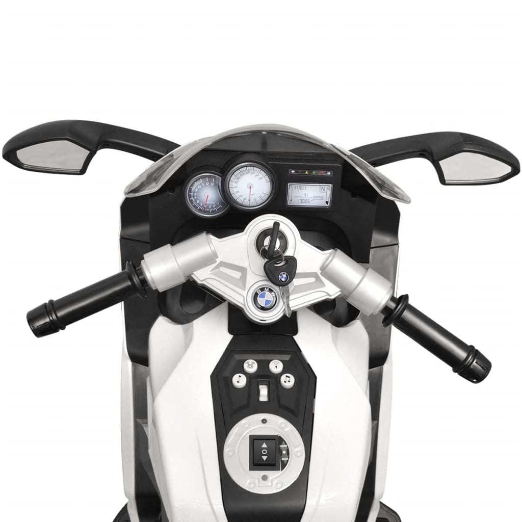 Moto eléctrica de juguete color blanca, modelo BMW 283 6 V