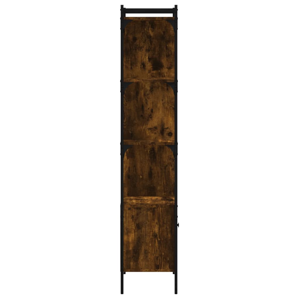 vidaXL Estantería con puerta madera roble ahumado 44,5x30x154,5 cm