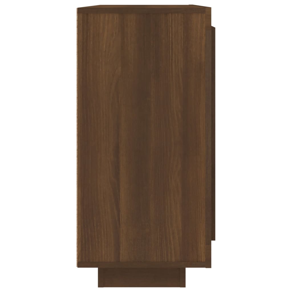vidaXL Aparador madera contrachapada color roble marrón 92x35x75 cm