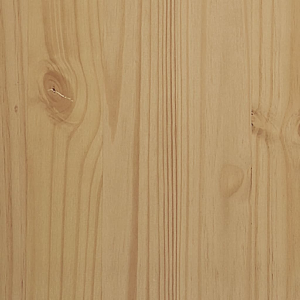 vidaXL Armario FLORO madera maciza de pino marrón cera 77x53x171 cm