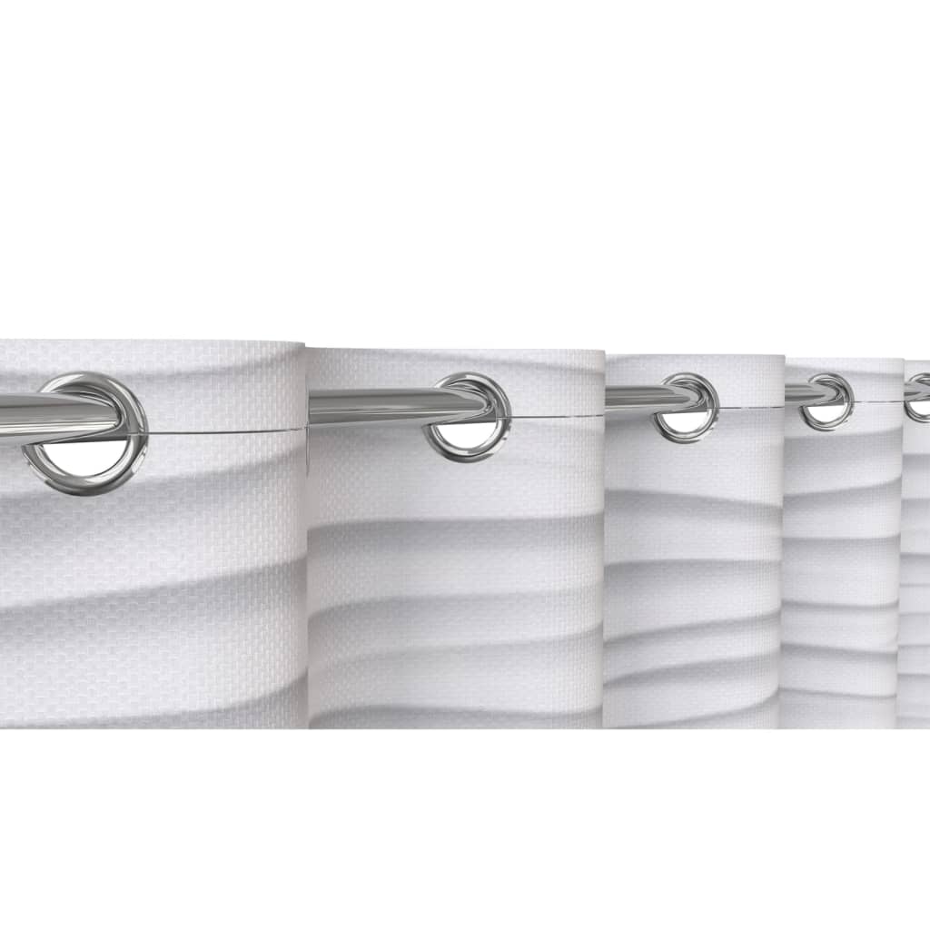 EISL Cortina de ducha con ondas blanco 200x180x0,2 cm