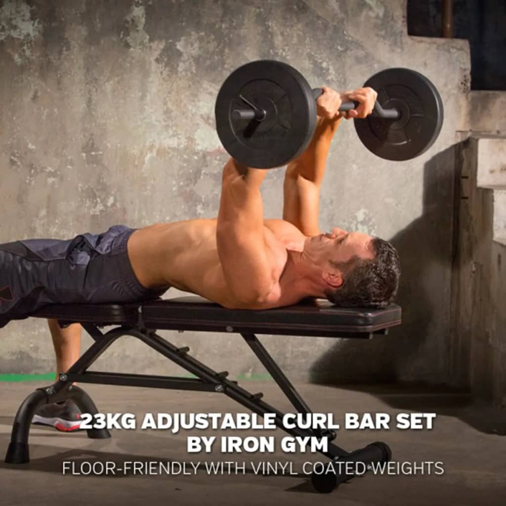Iron Gym Set de pesas barra ajustable curl 23 kg IRG23