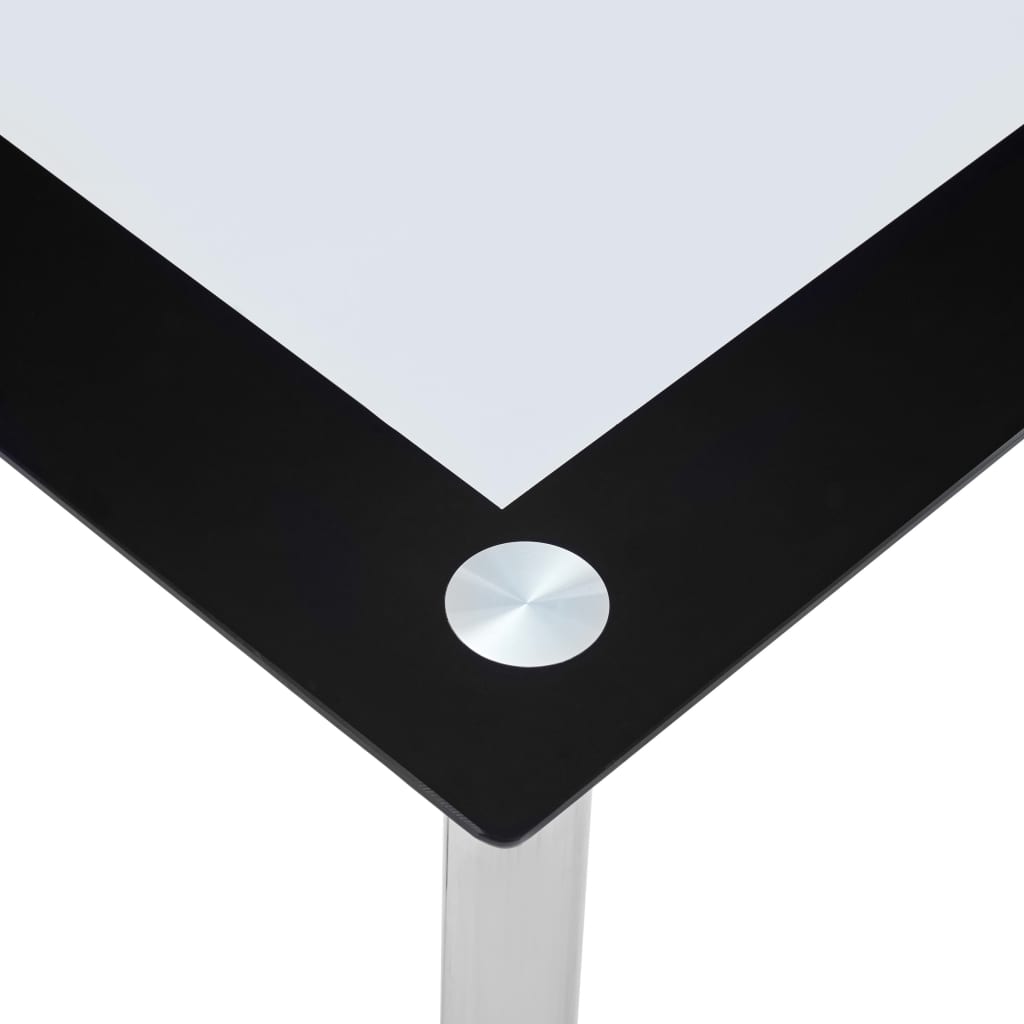 vidaXL Mesa de comedor vidrio templado negro transparente 120x60x75 cm