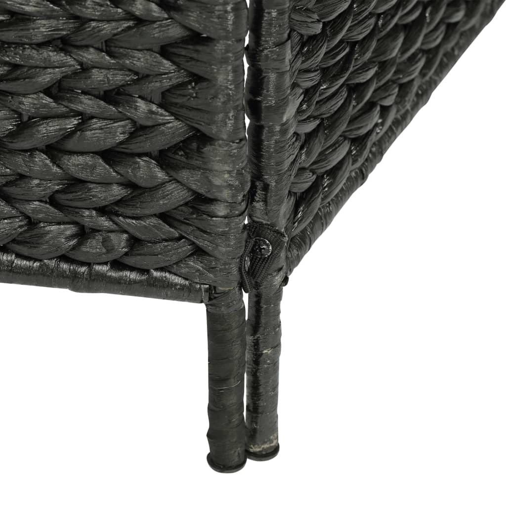 vidaXL Biombo divisor 3 paneles jacinto de agua negro 116x160 cm
