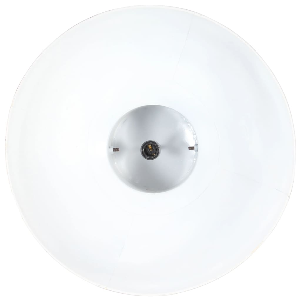 vidaXL Lámpara colgante industrial redonda mango 25 W blanco 52 cm E27