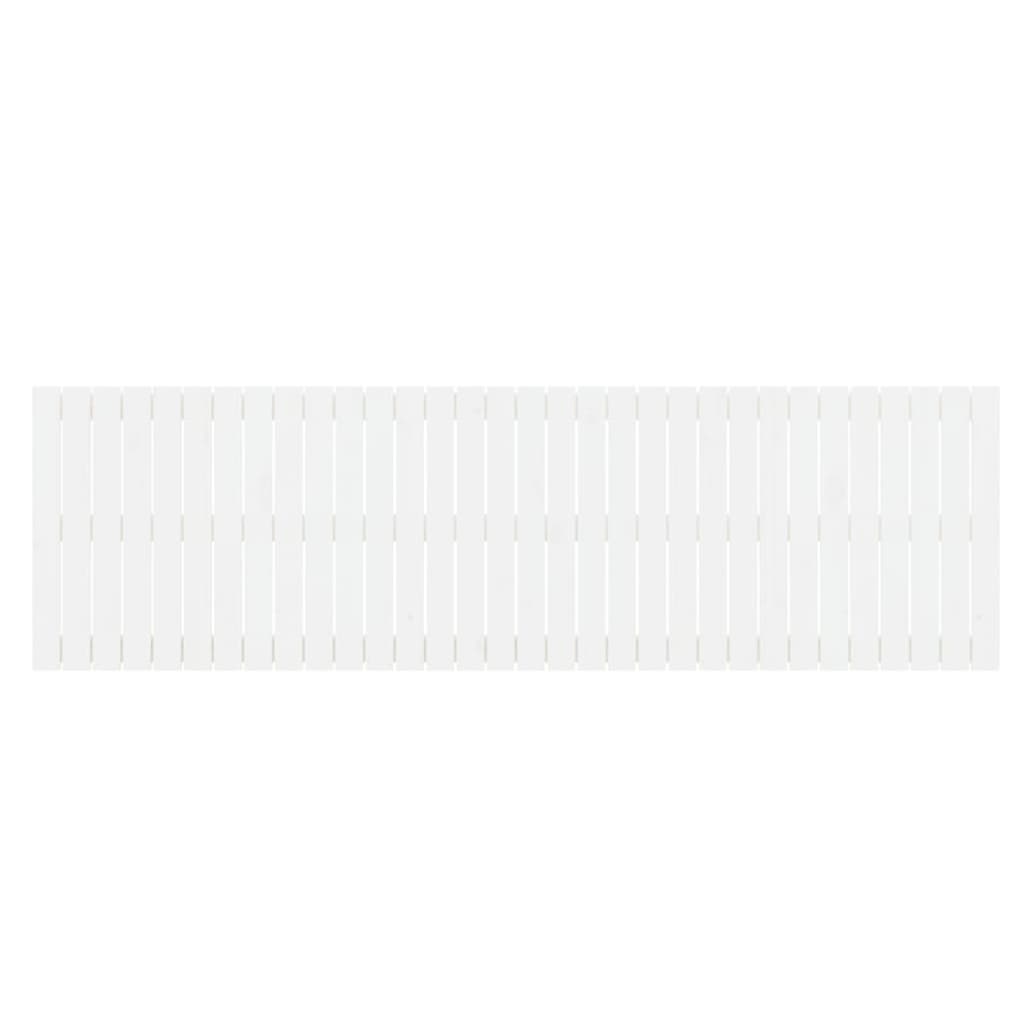 vidaXL Cabecero de cama pared madera maciza pino blanco 204x3x60 cm