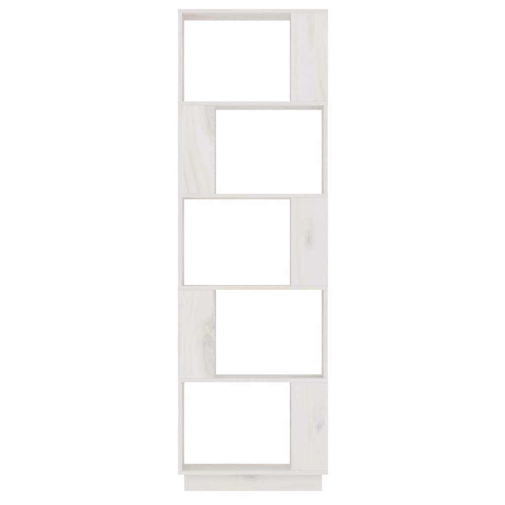 vidaXL Estantería/divisor de espacios madera pino blanco 51x25x163,5cm